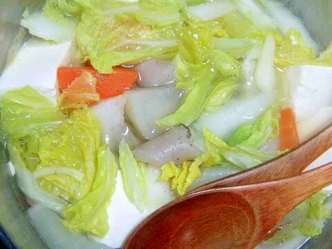 昆布出汁で野菜鍋